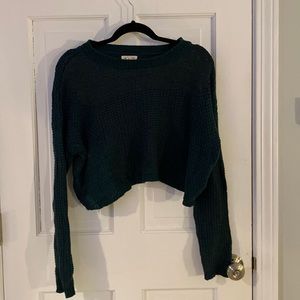 Green Crop Top Sweater